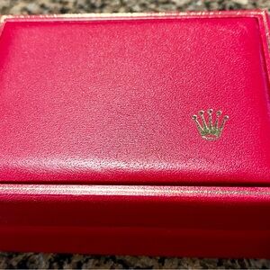 Vintage red Rolex Oyster box